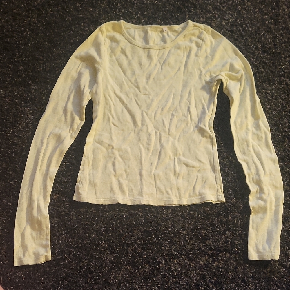 Elegant Yellow Long Sleeve Women's Top